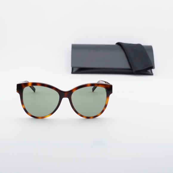 Saint Laurent SLM107 003 Cat Eye Sunglasses - Havana/Green main image 5